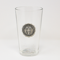 OUKS Drinkware Glass - Pint Pewter Emblem