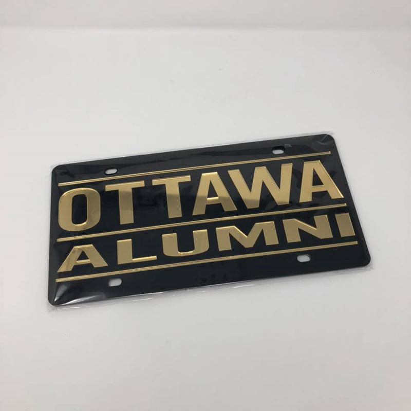 OUKS Auto License Plate Black Arrowhead Alumni