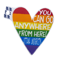 OUKS Decal Sticker Rainbow Heart