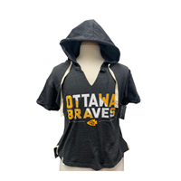 OUKS Women's Hooded Sweatshirt V-Neck Ottawa Slash