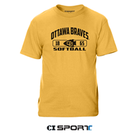 OUKS Athletics Short-Sleeve Gold Softball Tee