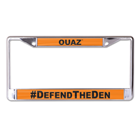 OUAZ License Plate Frame Defend the Den